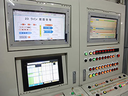 Control panel for automated barrel plating equipment