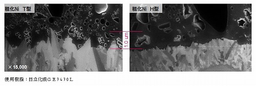 成形樹脂との接合境界断面